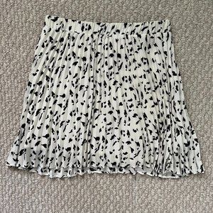 Cheetah Print Pleated Skirt